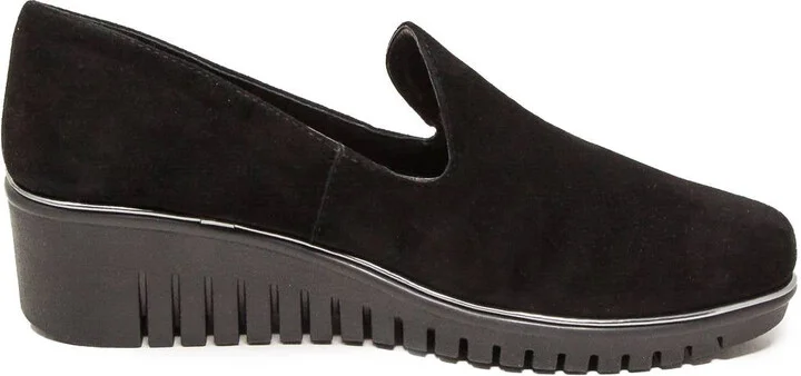 Women's Fast Lane Shoes In Black Camoscio