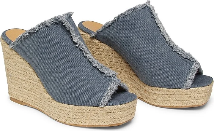 Women's Fatima 95MM Canvas Wedge Espadrilles - Citadel Denim Blue - Size 5 - Image 2