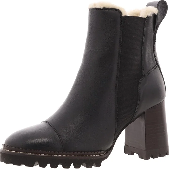 Womens Faux Fur Chelsea Boots