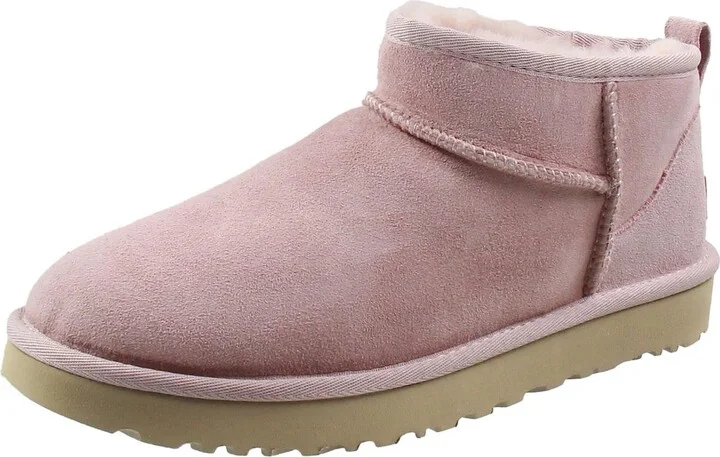 Womens Faux Fur Lined Leather Booties