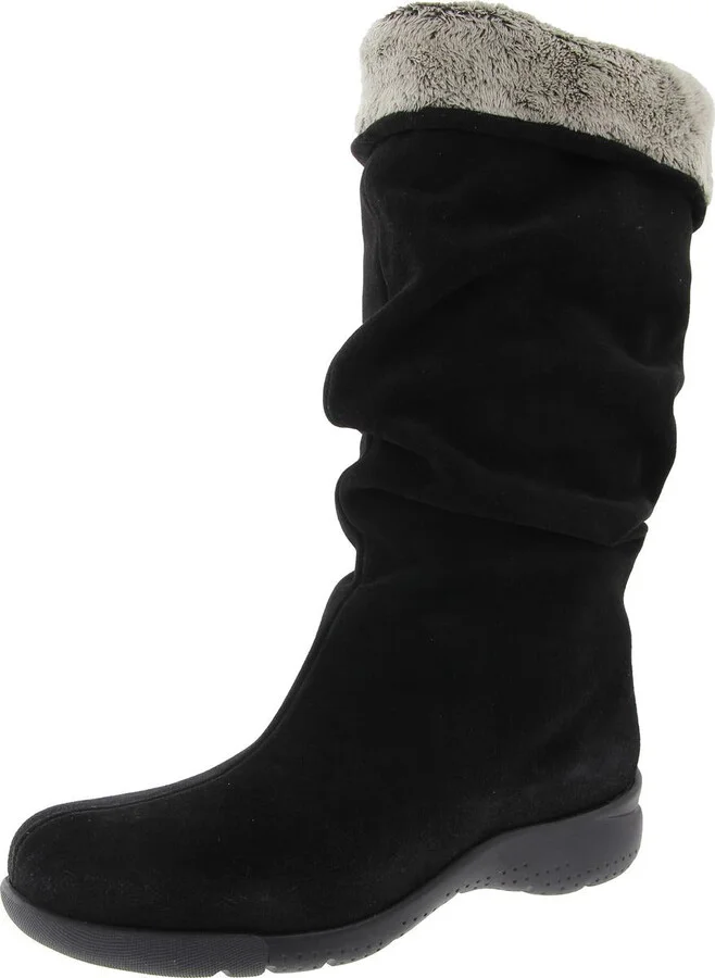 Womens Faux Fur Lined Mid-Calf Boots