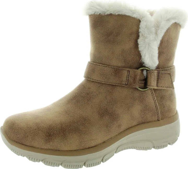 Womens Faux Fur Lined Mid-Calf Boots