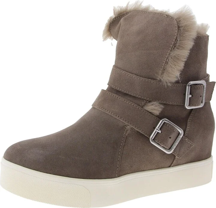 Womens Faux Fur Lined Shearling Boots