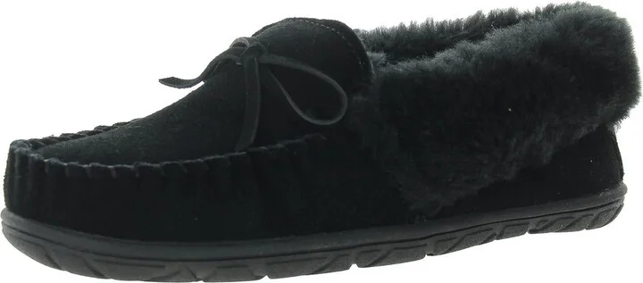 Womens Faux Fur Suede Moccasins