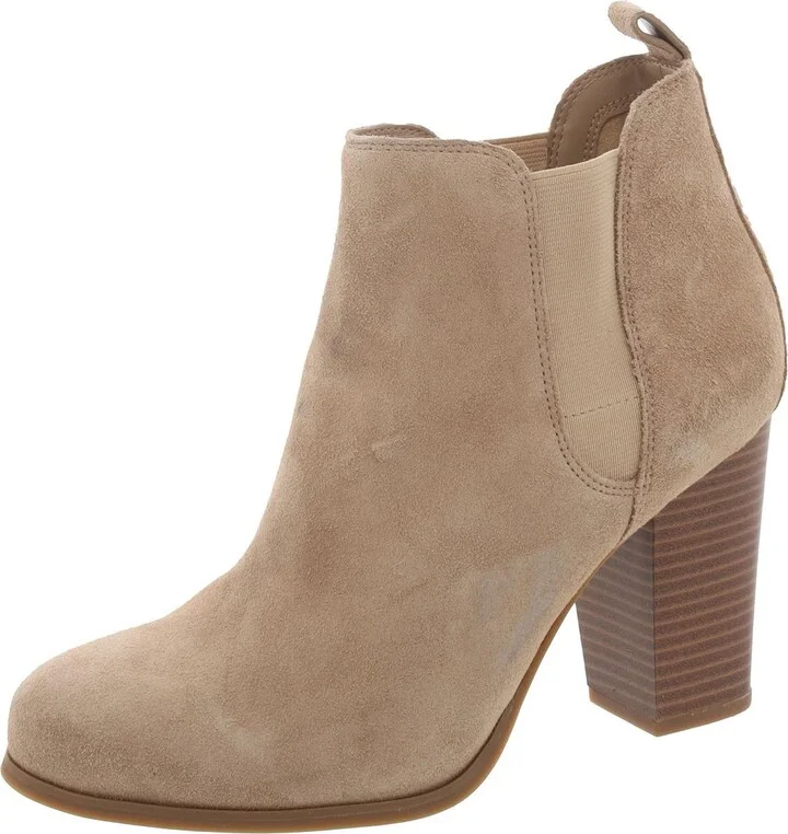 Womens Faux Leather Almond Toe Chelsea Boots