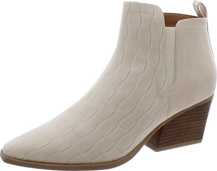 Womens Faux Leather Ankle Booties