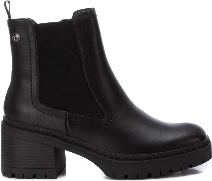 Women's Faux Leather Booties In Black
