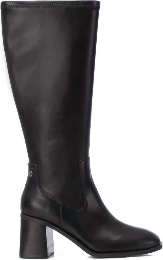 Women's Faux Leather Boots In Black
