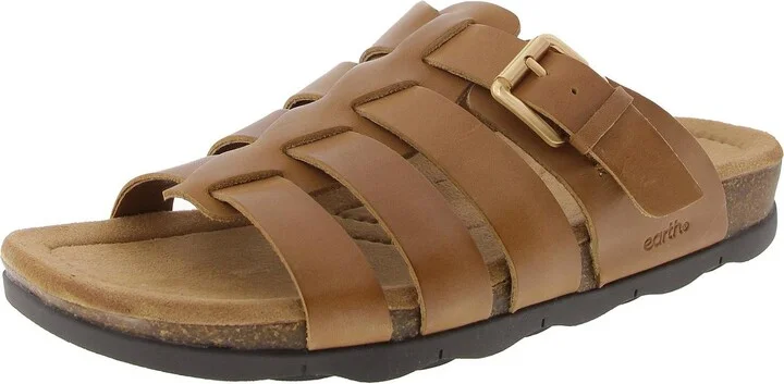 Womens Faux Leather Flatform Gladiator Sandals