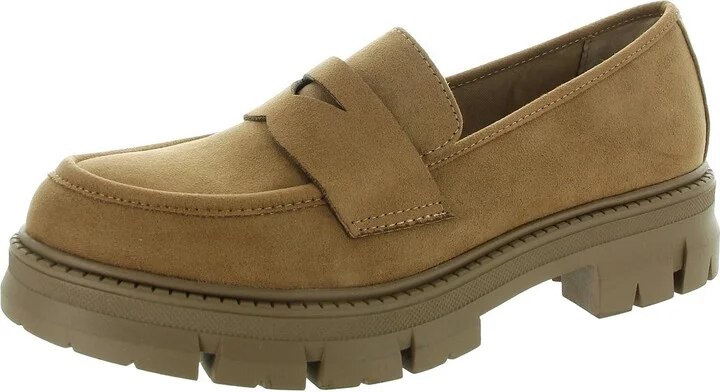 Womens Faux Leather Loafers