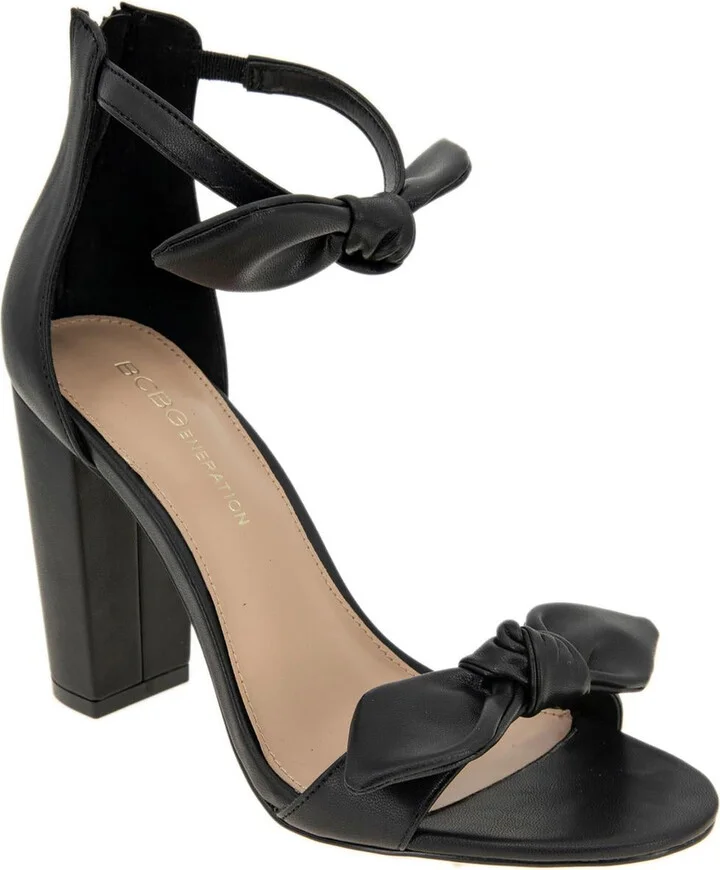 Womens Faux Leather Open Toe Ankle Strap