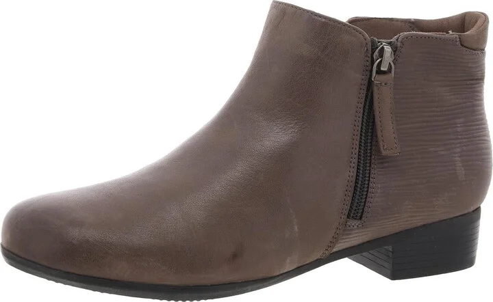 Womens Faux Leather Round toe Ankle Boots