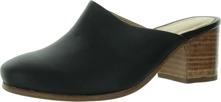 Womens Faux Leather Round toe Block Heels