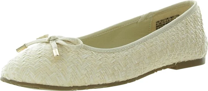 Womens Faux Leather Slip On Ballet Flats