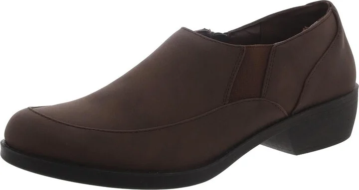 Womens Faux Leather Slip On Clogs