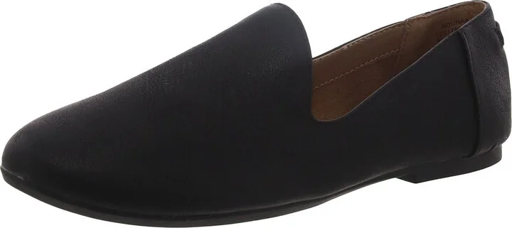Womens Faux Leather Slip On Loafers