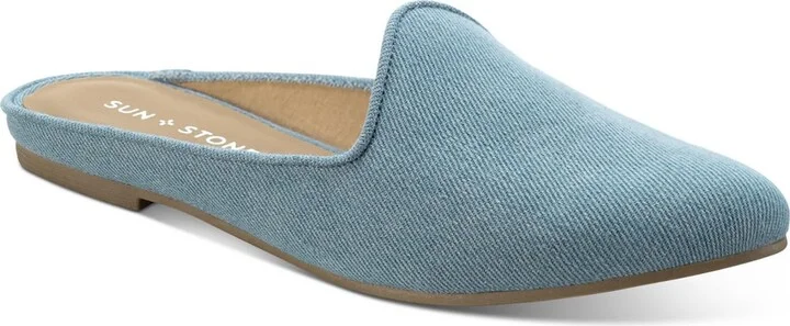 Womens Faux Leather Slip On Slides