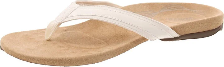 Womens Faux Leather Slip On Thong Sandals