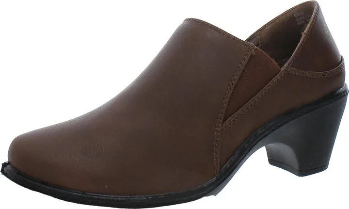 Womens Faux Leather Stretch Booties