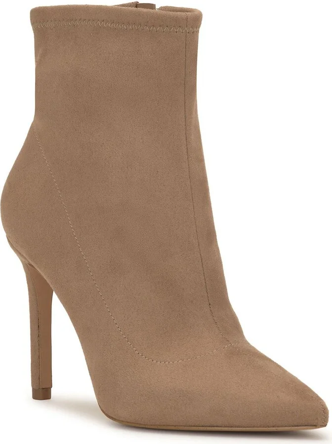 Womens Faux Leather Zipper Booties