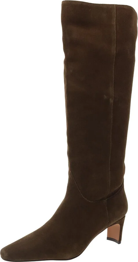 Womens Faux Suede Knee-High Boots