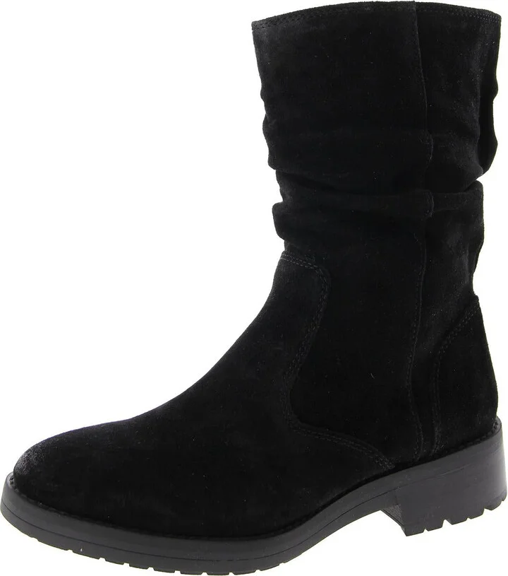 Womens Faux Suede Round toe Ankle Boots