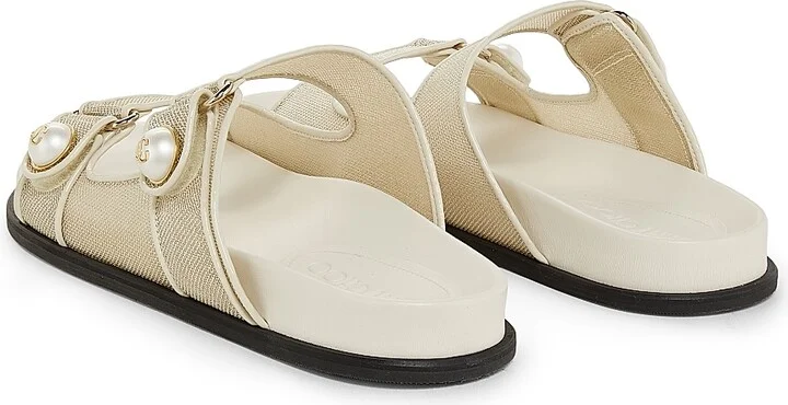 Women's Fayence Metallic Mesh Sandals - Champagne Latte - Size 5 - Image 3