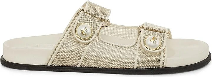Women's Fayence Metallic Mesh Sandals - Champagne Latte - Size 5