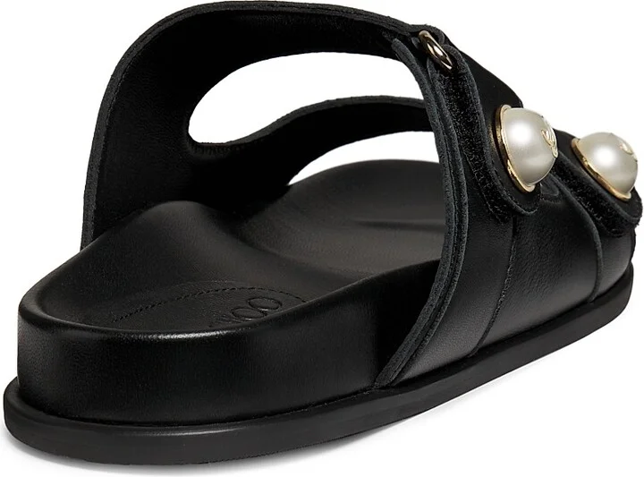 Women's Fayence Pearl-Embellished Flats - Black - Size 5.5 - Image 3