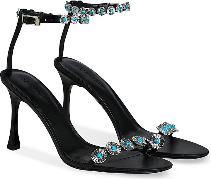 Women's Felice Embellished Heels - Black Silver - Size 6 - Image 2