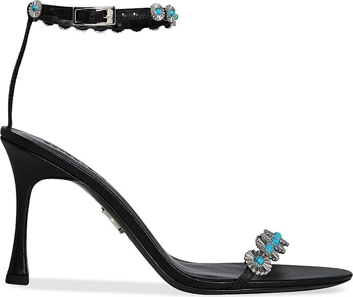 Women's Felice Embellished Heels - Black Silver - Size 6