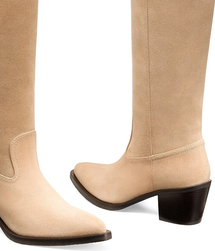 Women's Felix 70MM Suede Over-The-Knee Boots - New Camel Caramel - Size 10 - Image 4