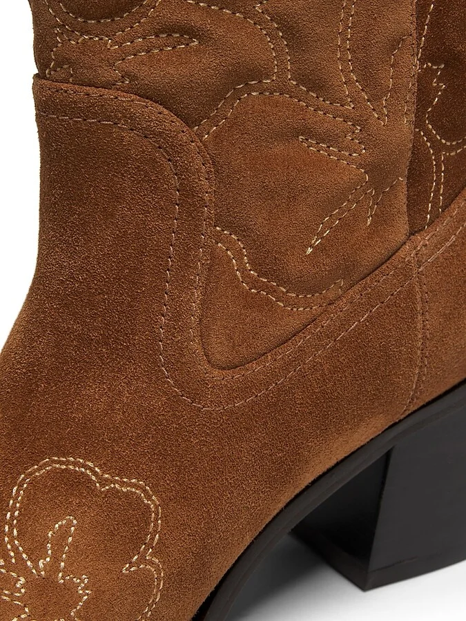Women's Felix Suede Western Boots - Doe Dark Brown - Size 10.5 - Image 6