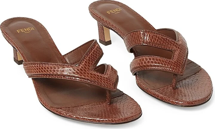 Women's Fendi Fling Thong Sandals - Yellow - Size 6 - Image 9