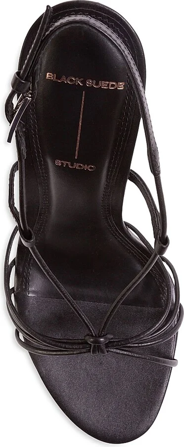 Women's Fern 100MM Leather Sandals - Black Leather - Size 5 - Image 3
