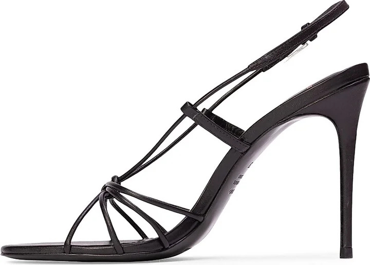 Women's Fern 100MM Leather Sandals - Black Leather - Size 5 - Image 4