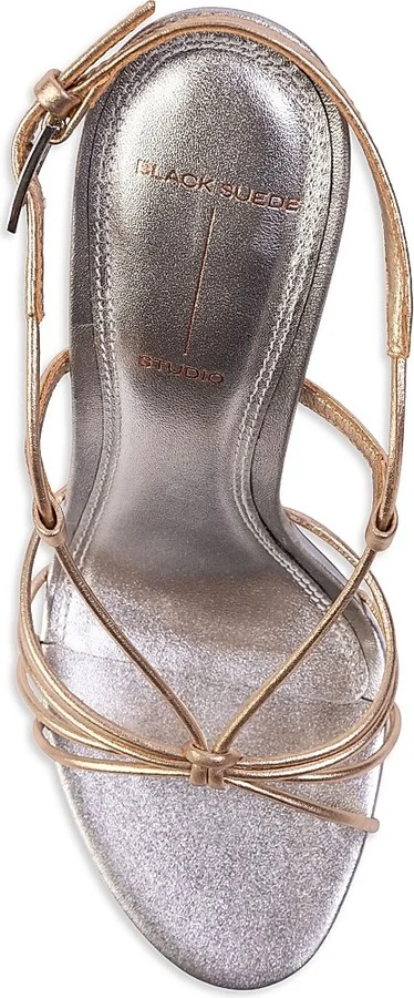 Women's Fern 100MM Metallic Sandals - Silver Gold - Size 5 - Image 5