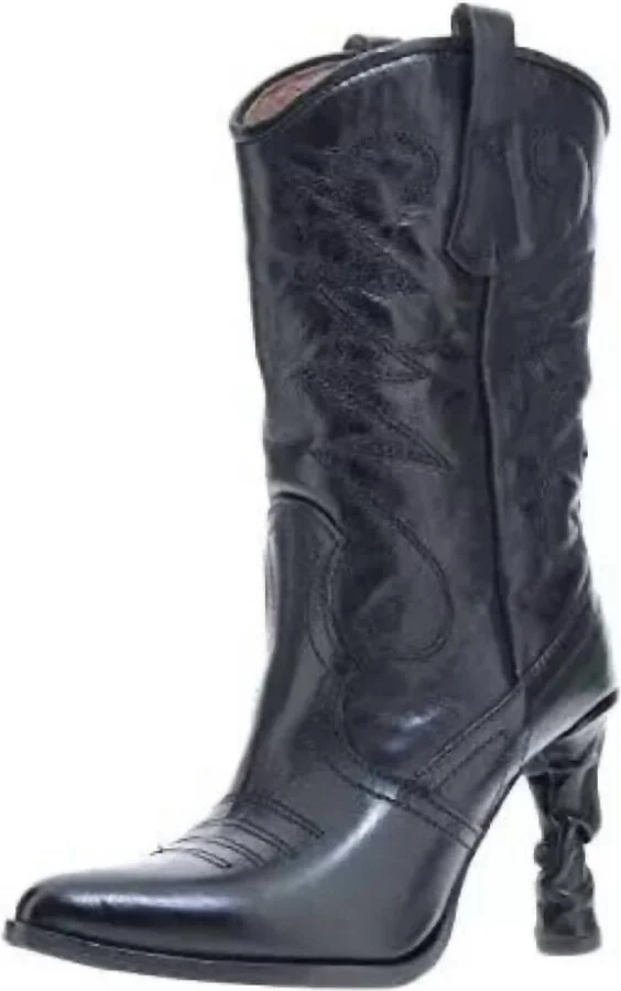 Women's Fervie Leather Boot In Nero