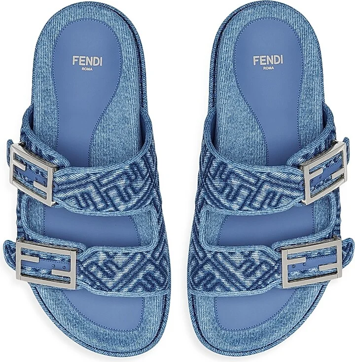 Women's FF Feel Denim Sandals - Blue - Size 6 - Image 4