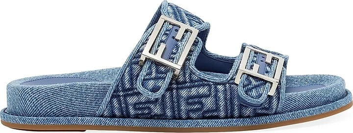 Women's FF Feel Denim Sandals - Blue - Size 6