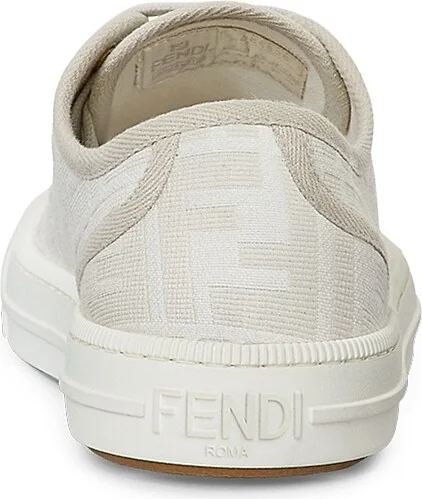 Women's FF Logo Low-Top Sneakers - Brown - Size 5 - Image 8