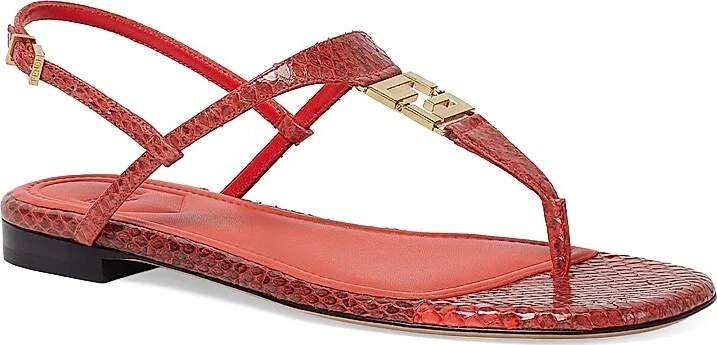 Women's FFold Leather Sandals - Lava - Size 6 - Image 2