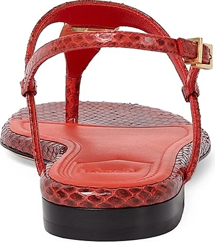 Women's FFold Leather Sandals - Lava - Size 6 - Image 3