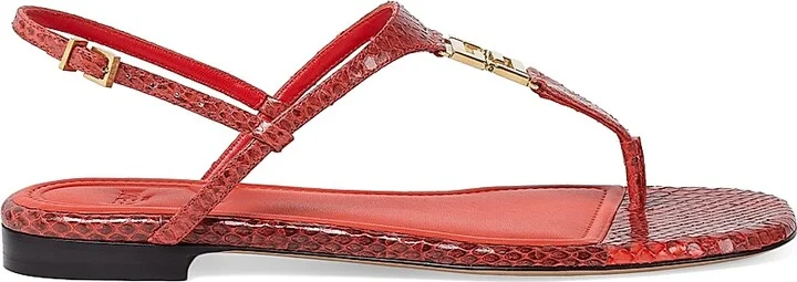 Women's FFold Leather Sandals - Lava - Size 6