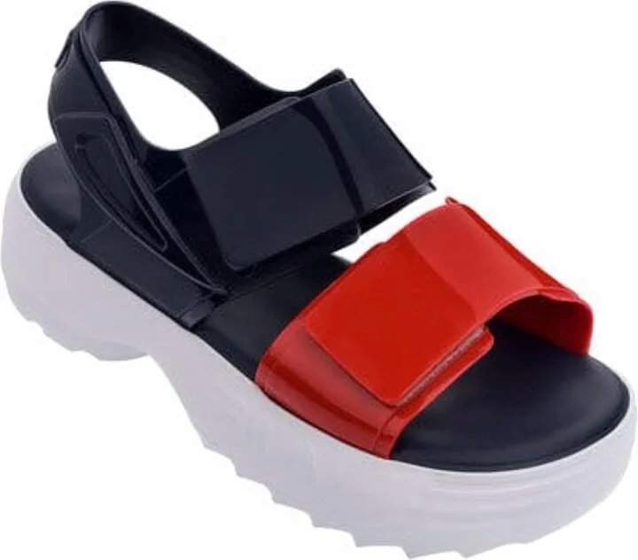 Women's Fila Sandals In Marine, Red, White
