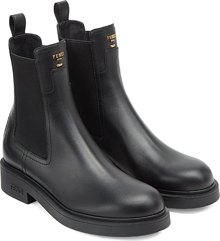 Women's Filo Leather Booties - Nero - Size 5.5 - Image 3