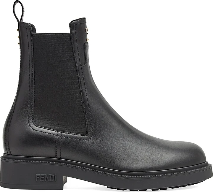 Women's Filo Leather Booties - Nero - Size 5.5