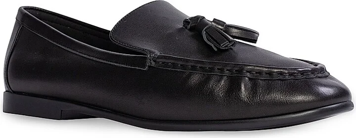 Women's Finn Leather Loafers - Black Leather - Size 5 - Image 3