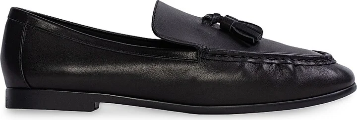 Women's Finn Leather Loafers - Black Leather - Size 5