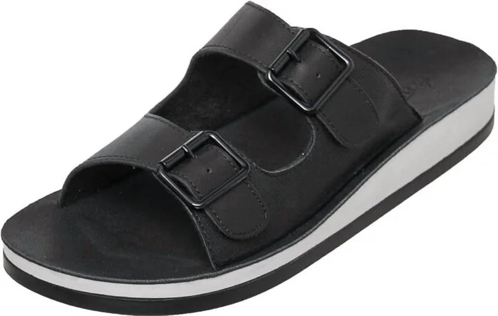 Women's Finna Leather Sandals In Black